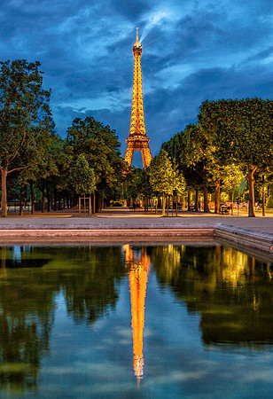 Water Reflection - Eiffel Tower - Paris