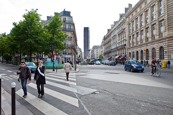 Montparnasse Tower and Rue Rennes