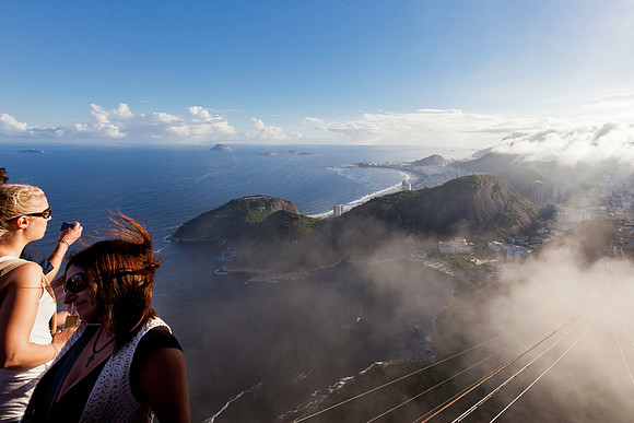 Overlooking Copacabana Beach from Sugar Loaf