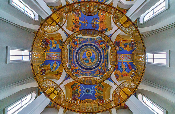 Russian Orthodox Church Ceiling,Petropavlovsk-Kamchatsky, Russia
