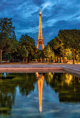 Water Reflection - Eiffel Tower - Paris