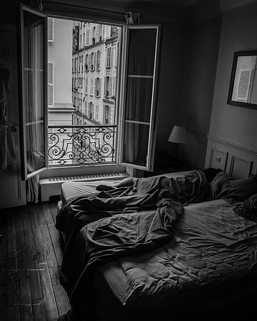 Paris apartment in the morning