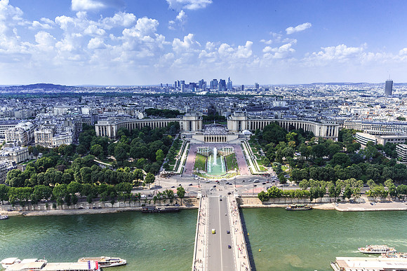 Paris - View of La Defensa from the Eiffel Tower